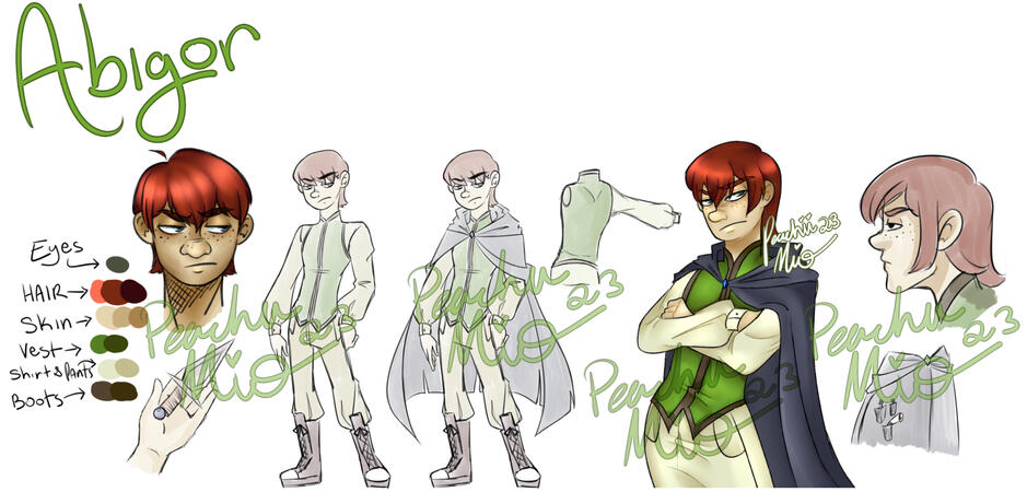 Character Design Sheet: 200$